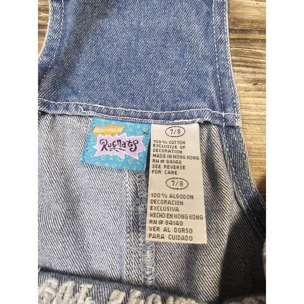 Vintage RUGRATS I Got Sponsitility Nickelodeon Children's 7/8 Denim Overalls - Picture 5 of 11